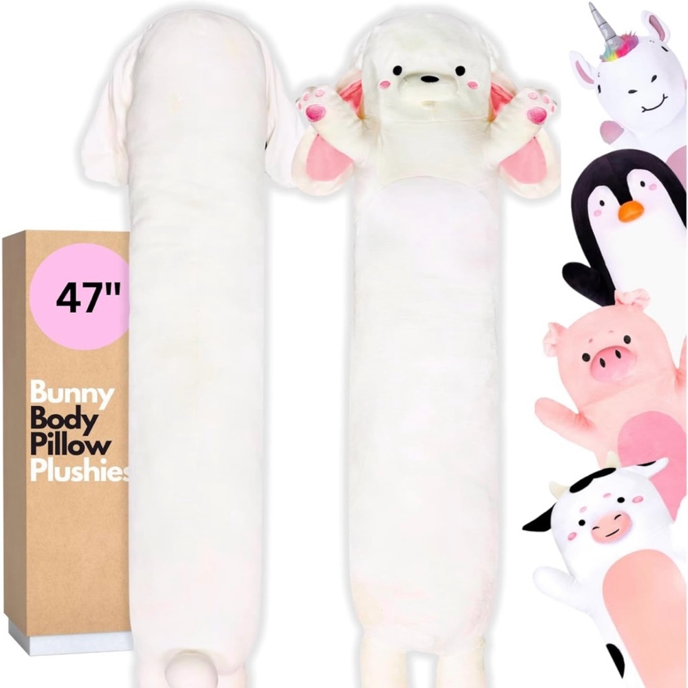 ✨Cuddle Paws White Bunny Body Pillow✨